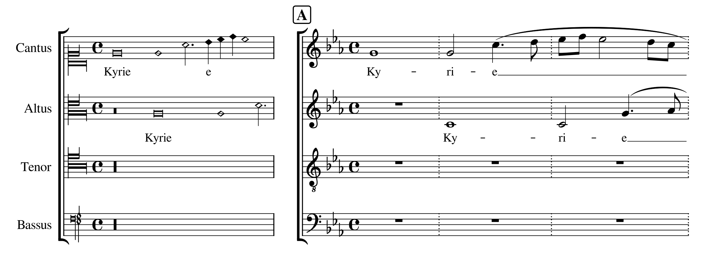 Partition de la Missa Quarti Toni de Victoria éditée par Adrien Poupin